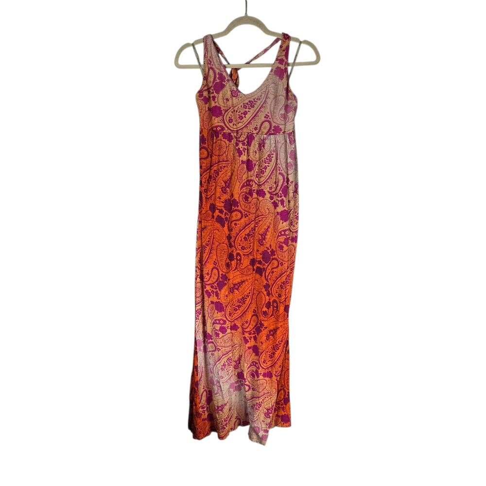 Tommy Bahama Casa Sunrise Halter Maxi Dress Size XS Paisley Floral Tropical